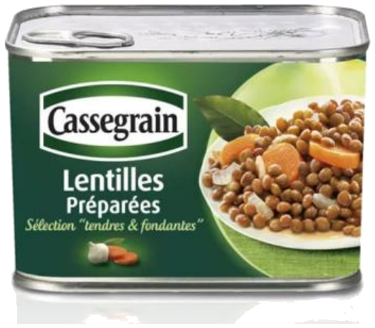 Lentilhas com cenoura e cebola  460g