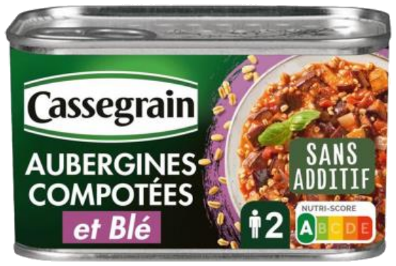 Beringela estufada e trigo 375g