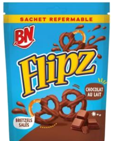 Flipz salgados cobertos com chocolate de leite 90g