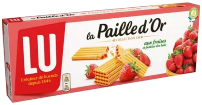 Waffles La Paille d'Or morango 170g