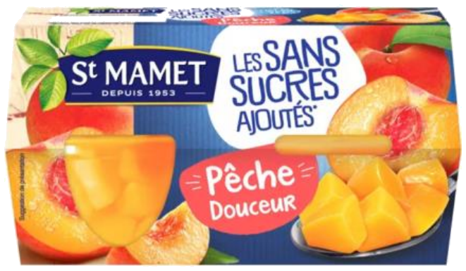 Frutas com concentrado de pêssego 4x113g