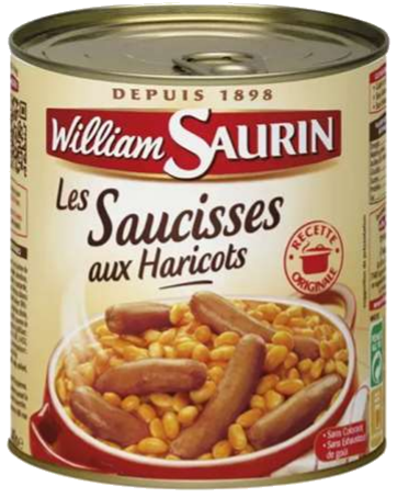 Salsichas com feijões 840g